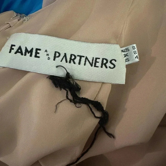 Fame And Partners Pink Floral Strappy Back Maxi Dress Women's Size 4 - Picture 3 of 5